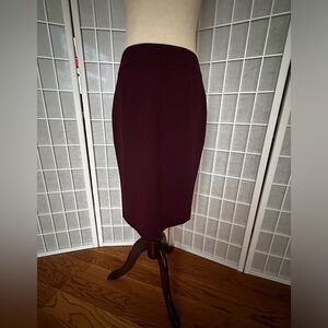 Calvin Kline Wine Color Pencil Skirt, Size 2